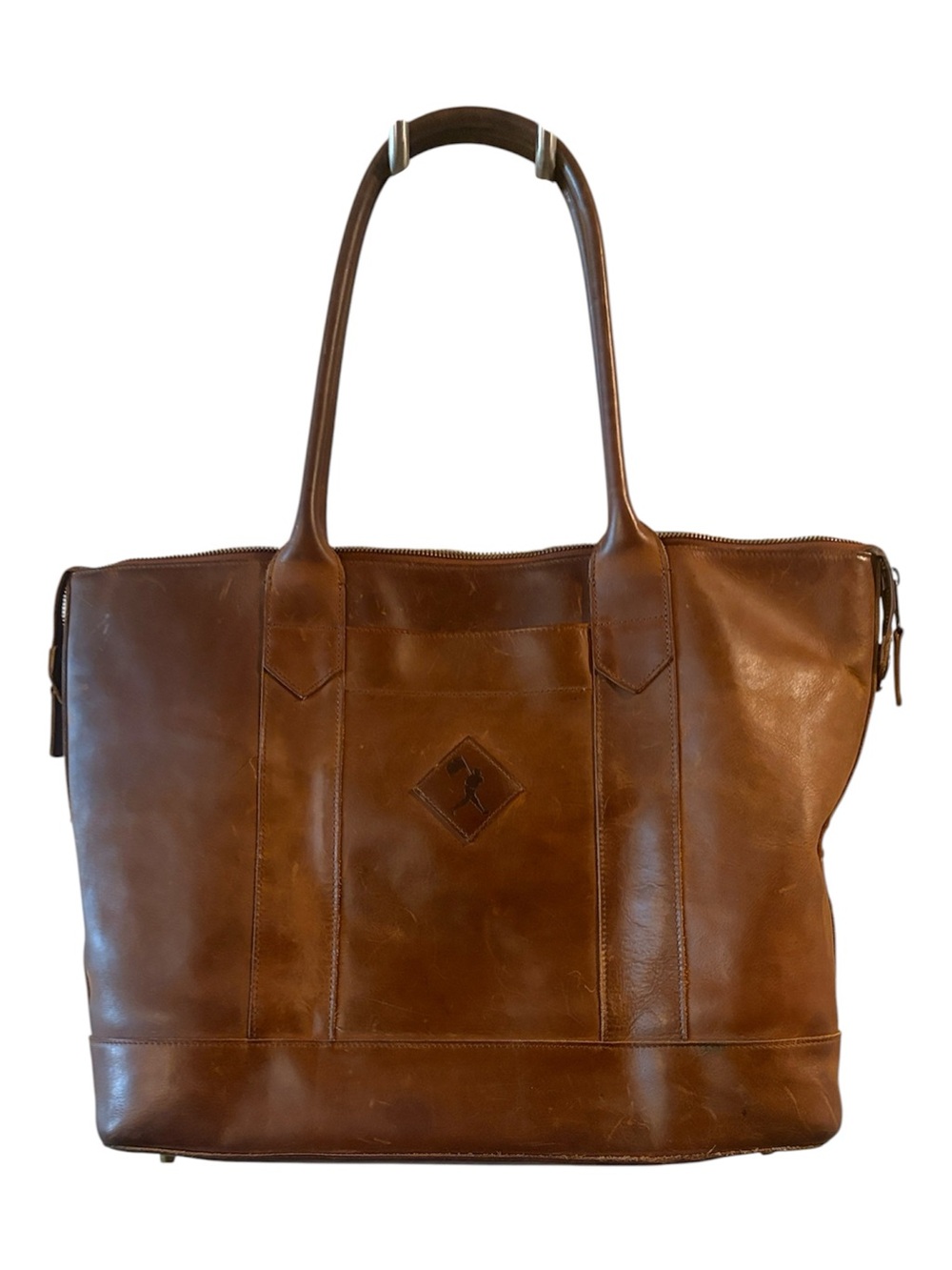 Baseballism Cathy Tote Bag – Brown Leather Distressed. Baseball Purse